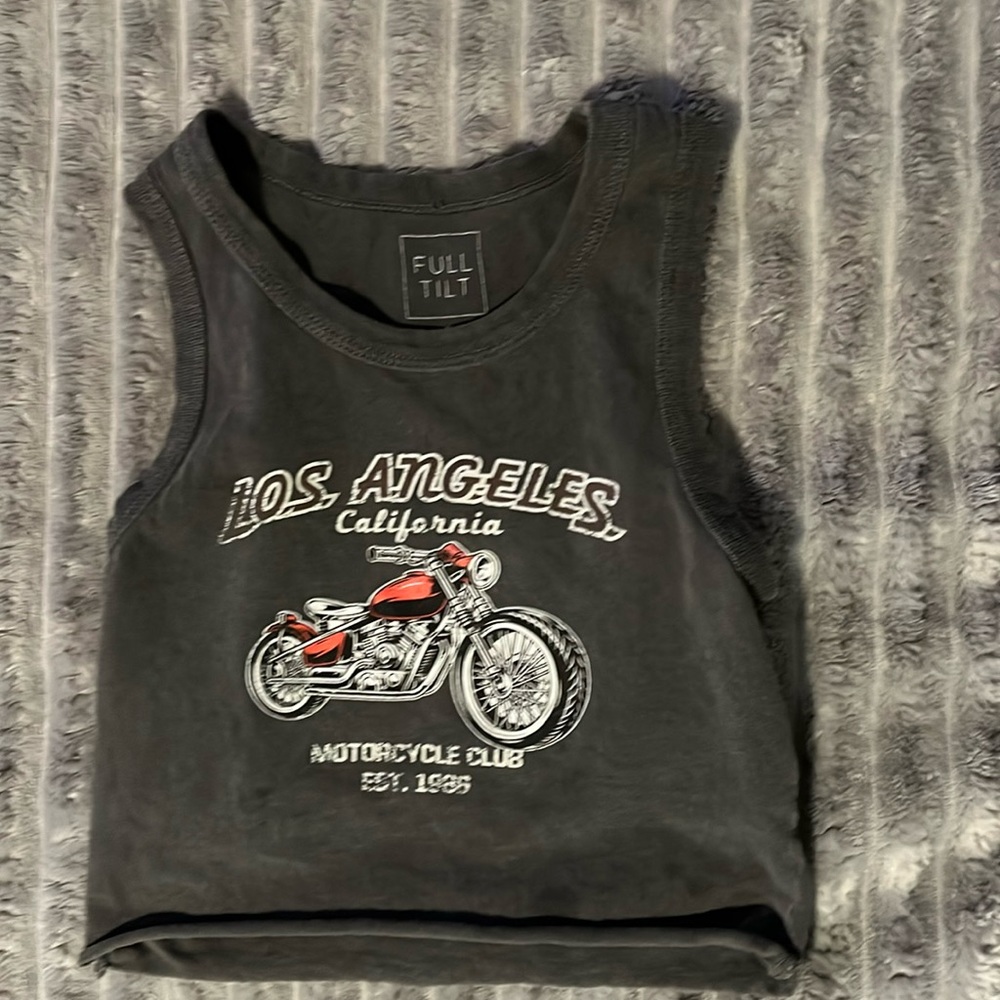 Cute graphic crop tank top